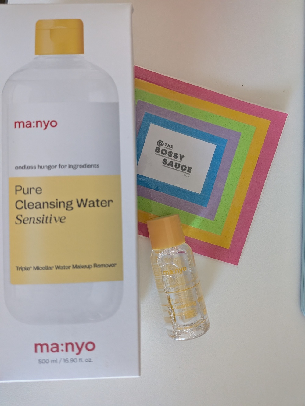 🌸 ma:nyo Pure Cleansing Water Sensitive 500ml + Mini Travel Duo NWT